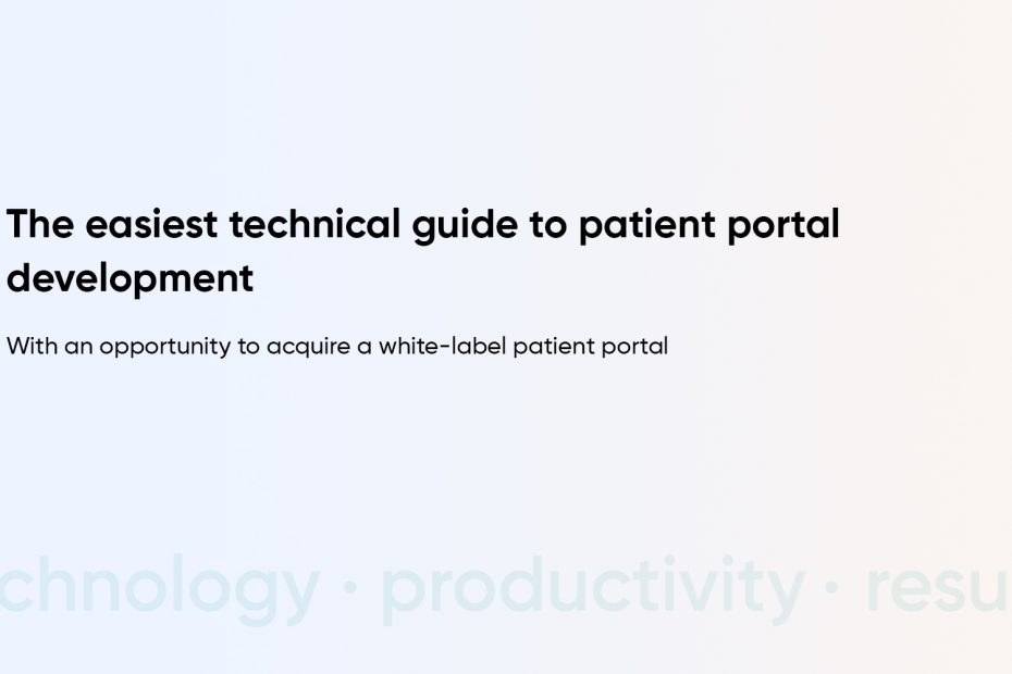 Patient portal development