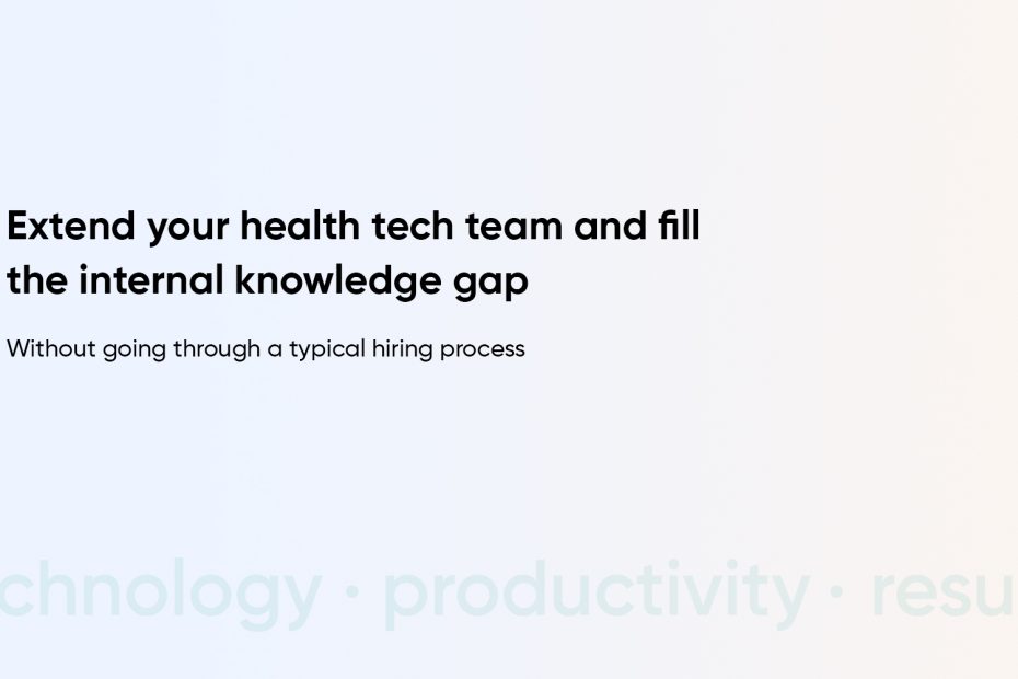 Hire developers for health tech startups