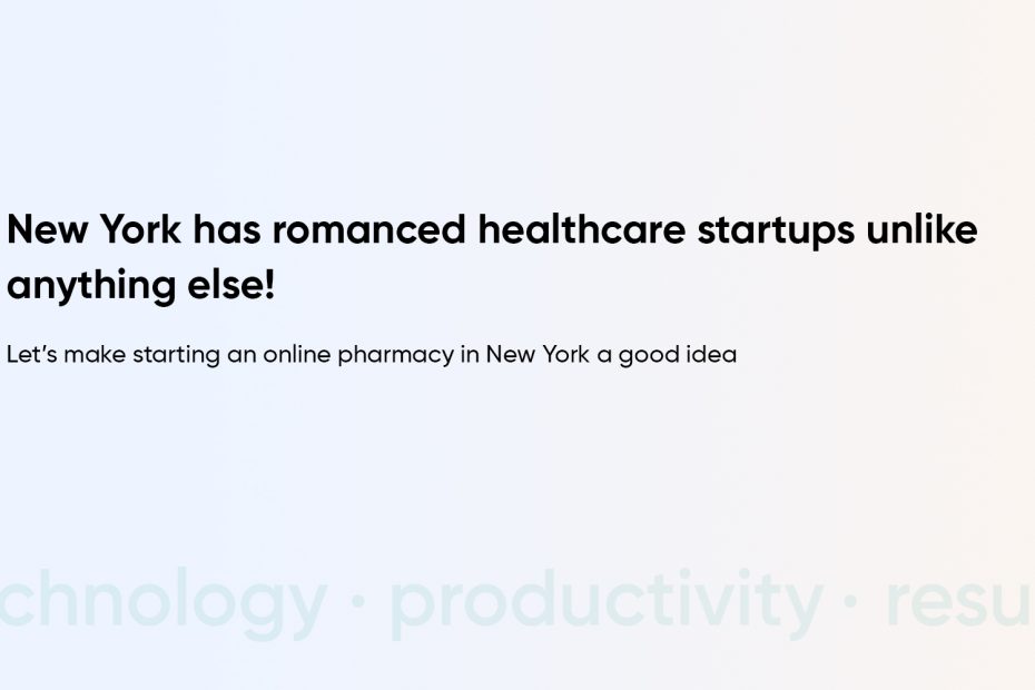 Start online pharmacy in New York