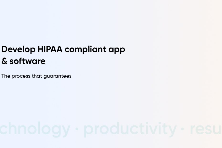 HIPAA compliant app development