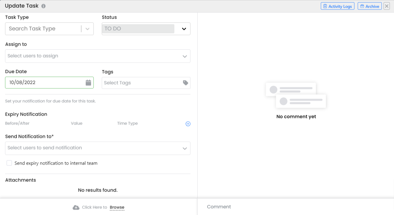 Task management using our medical office system