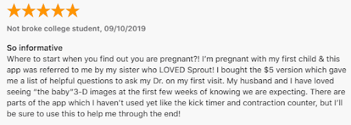 Sprout Pregnancy Tracker review